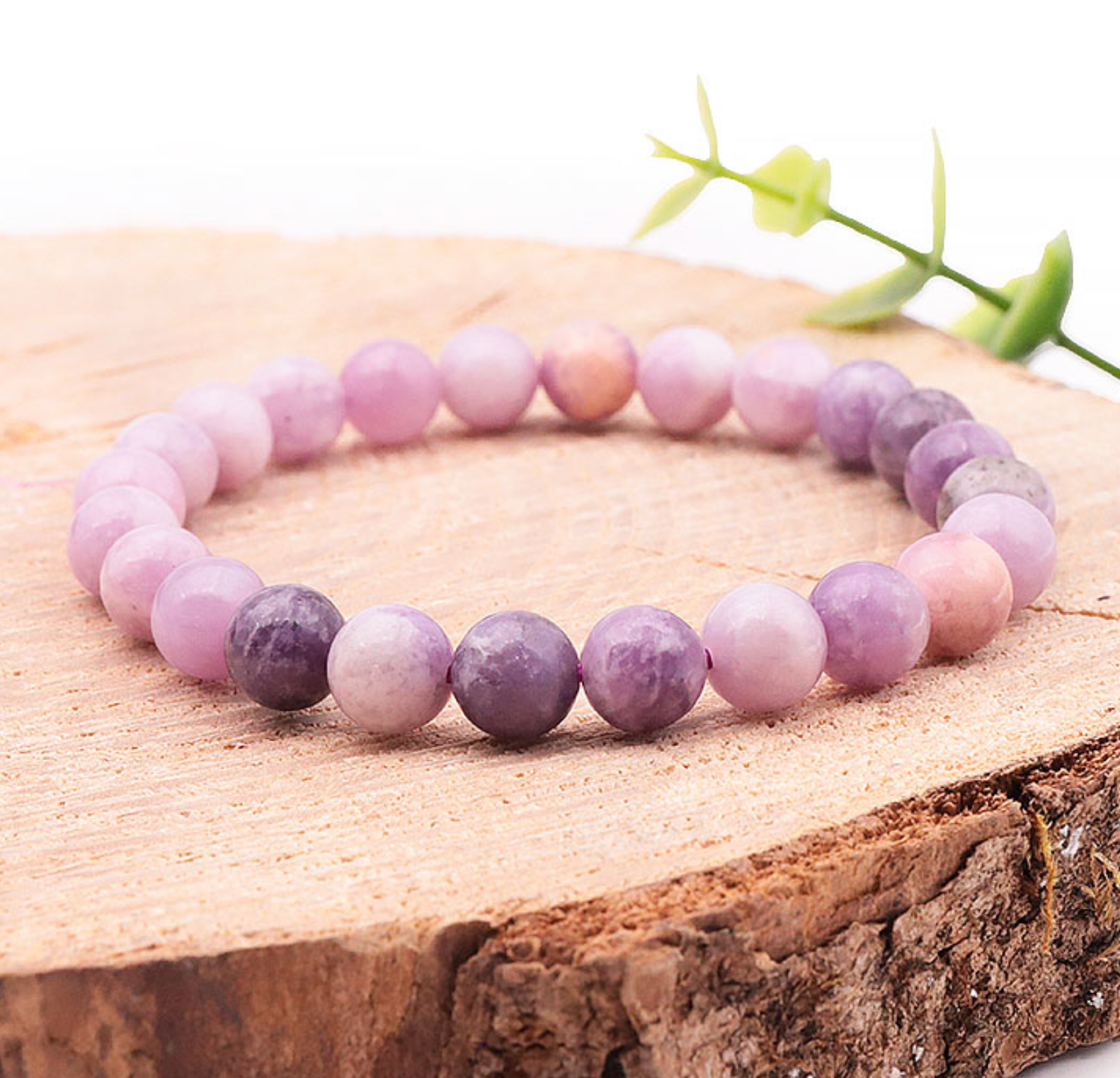 Bracelet boule 08mm Lépidolite A+