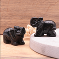 Eléphant 50mm Osidienne noire A (1 pièce)