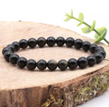 Bracelet boule 08mm Obsidienne dorée AA