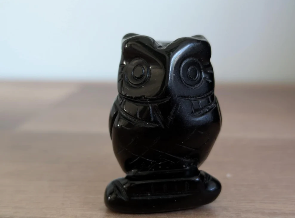 Chouette 50mm Obsidienne noire A