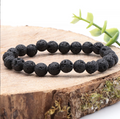 BRACELET BOULE 08MM PIERRE DE LAVE AB