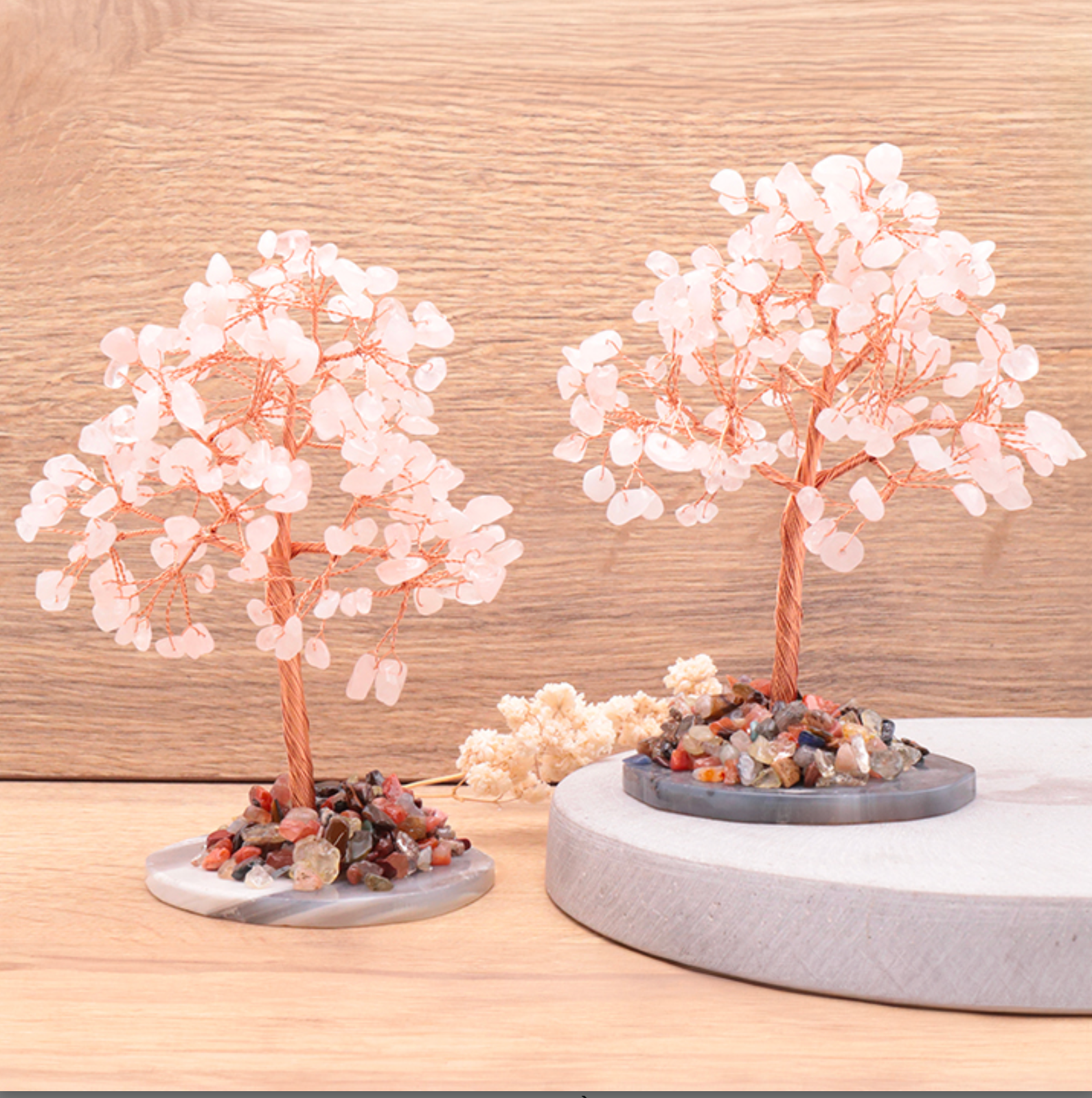 Arbre modèle 02 Quartz rose Brésil A 120 a 150mm (1 piece)