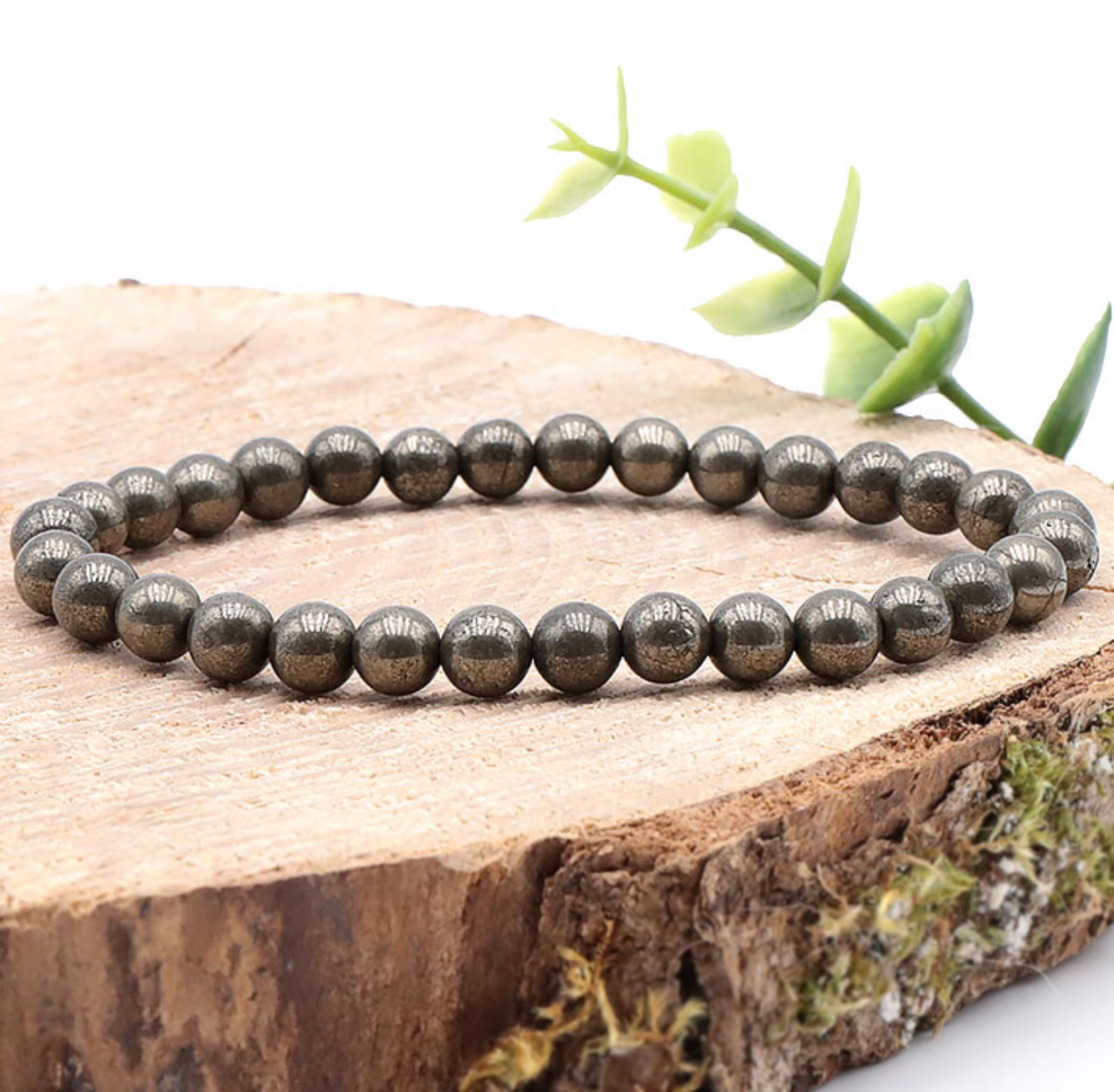Bracelet boule 06mm Pyrite A