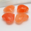 Galet Coeur 35 a 45mm Sélénite Orange A+ (1 pièce)