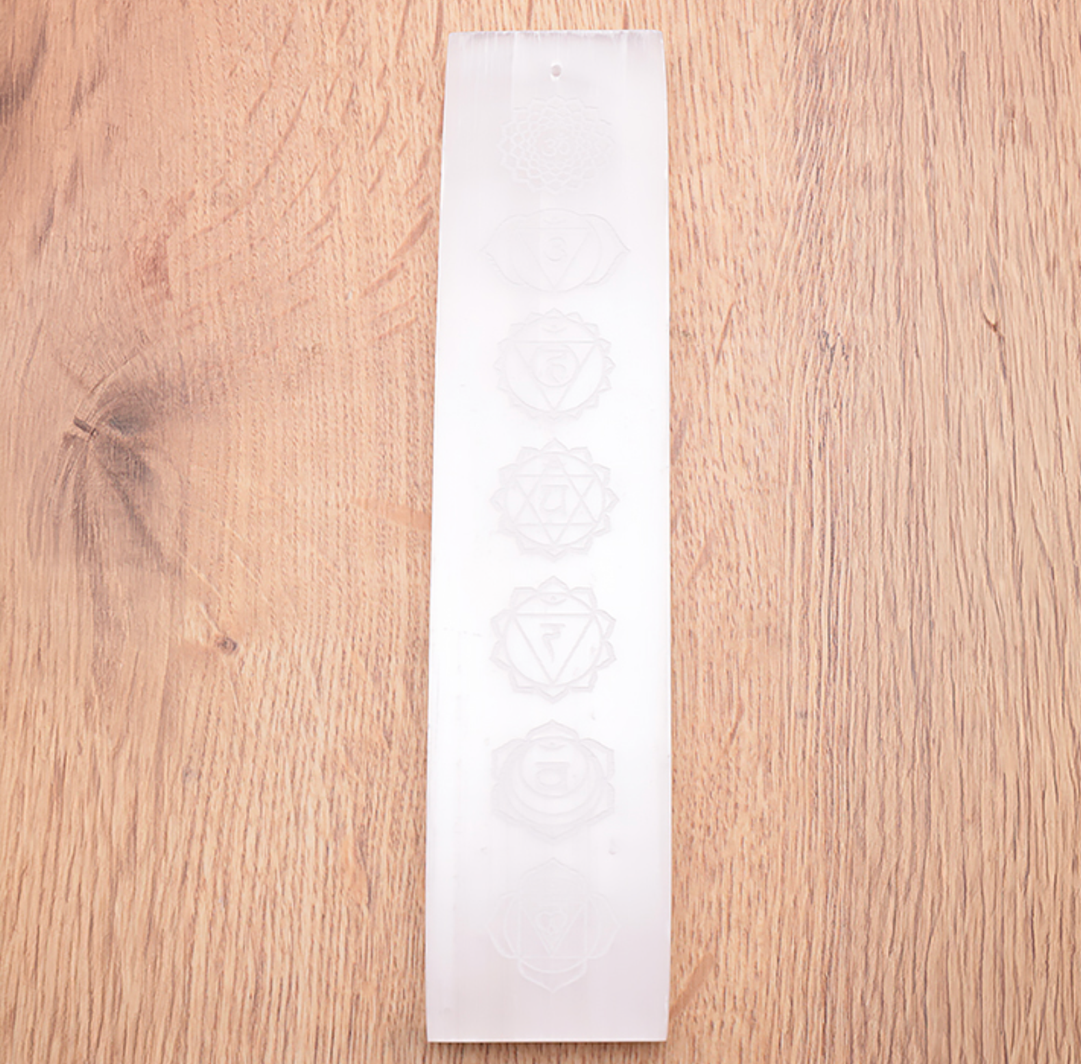 Porte encens Sélénite A+ 7 chakras 40x200mm