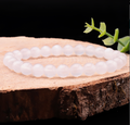 Bracelet boule 08mm Sélénite AA (taille 2)