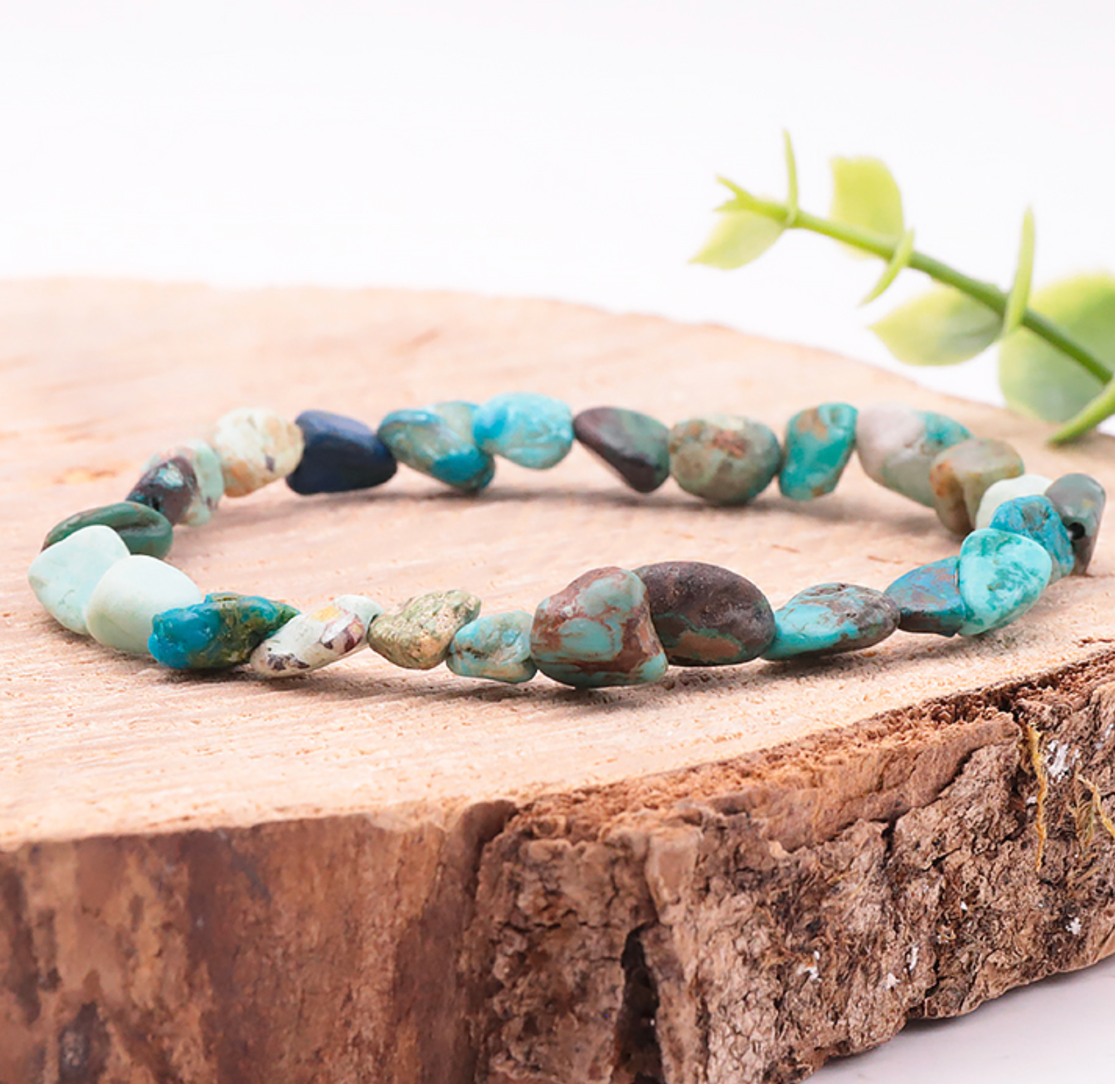 Bracelet pierre roulée Chrysocolle Pérou A
