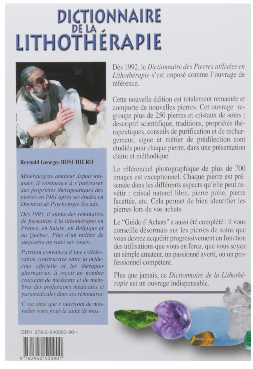 Dictionnaire de la Lithothérapie Boschiero RG