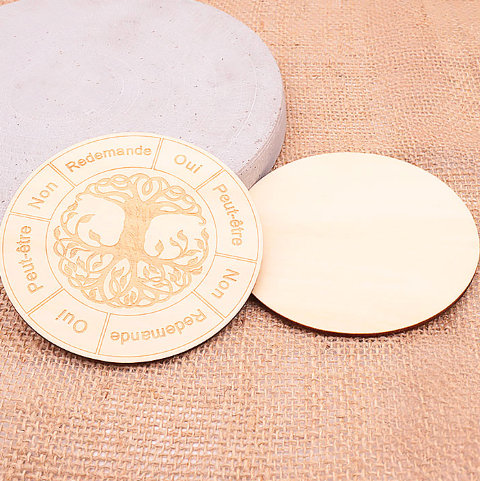 Plaque bois rechargement modele 14 radiesthésie pendule 100mm (1 pièce)