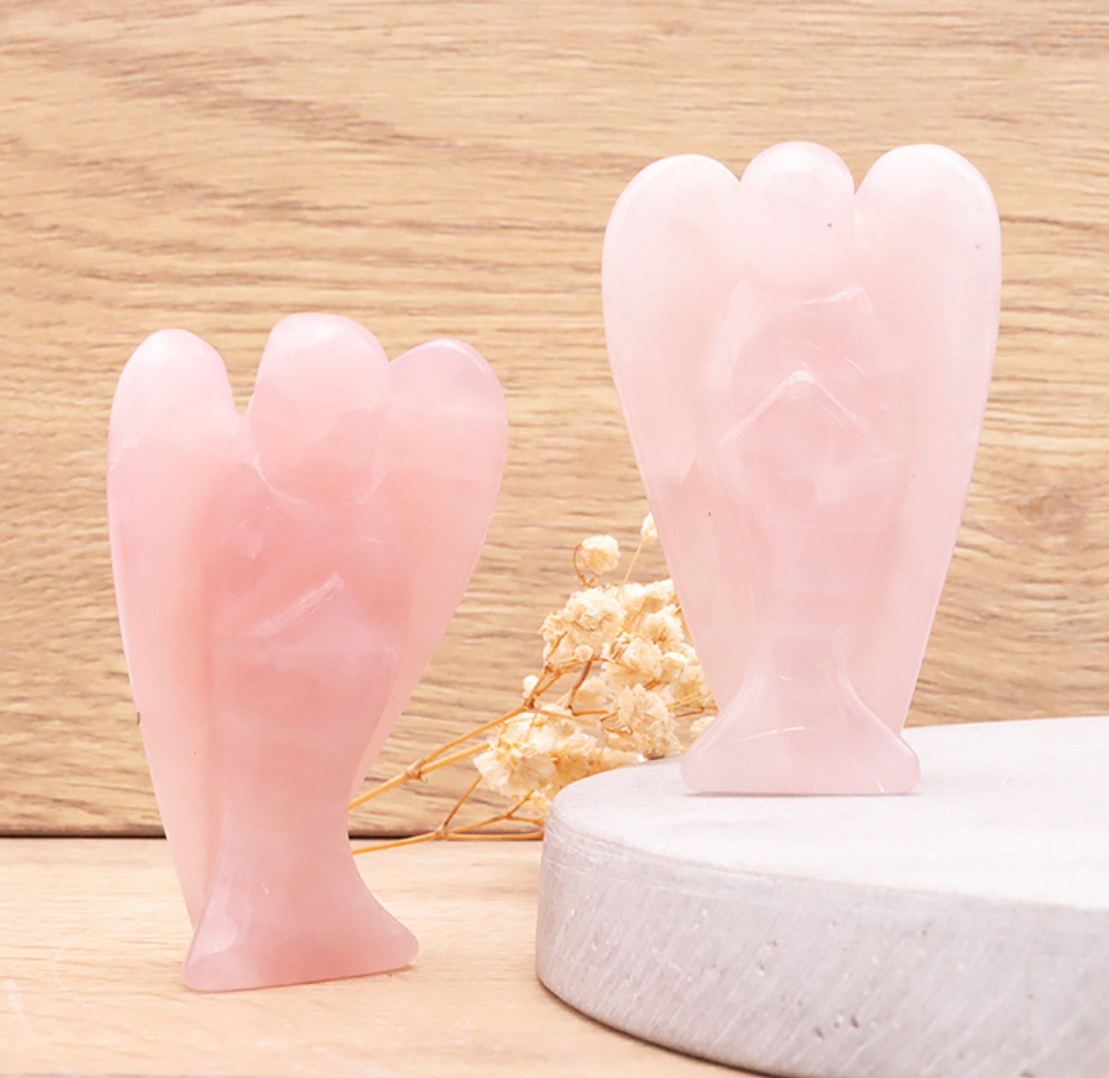 ANGE 75MM QUARTZ ROSE BRÉSIL A (1 PIÈCE)