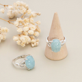 Bague argent 925 modèle 09 aigue marine Brésil AA (1 pièce)