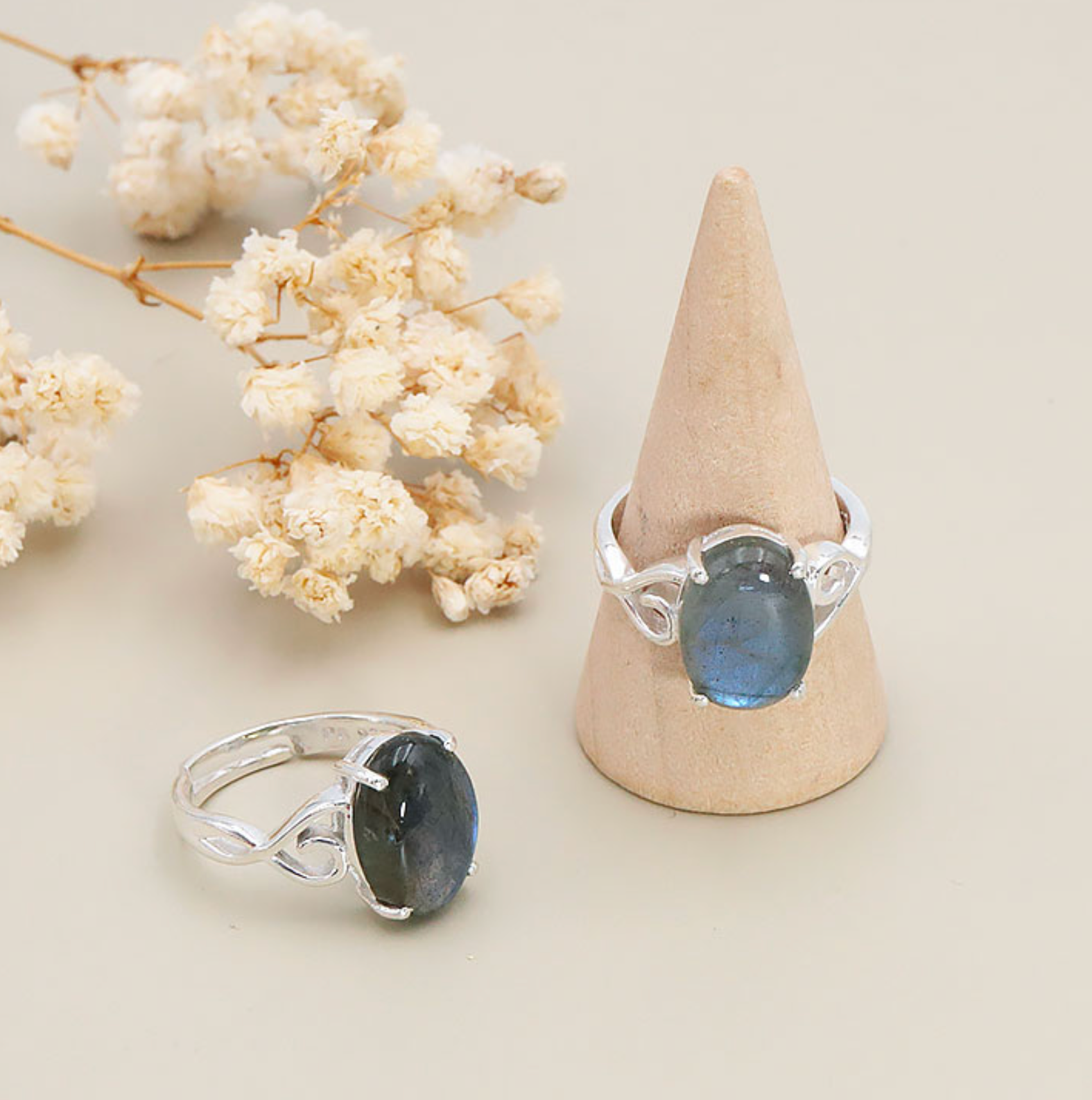 Bague argent 925 modèle 09 Labradorite AA Madagascar (1 pièce)