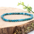 Bracelet boule 04mm Apatite bleue A+