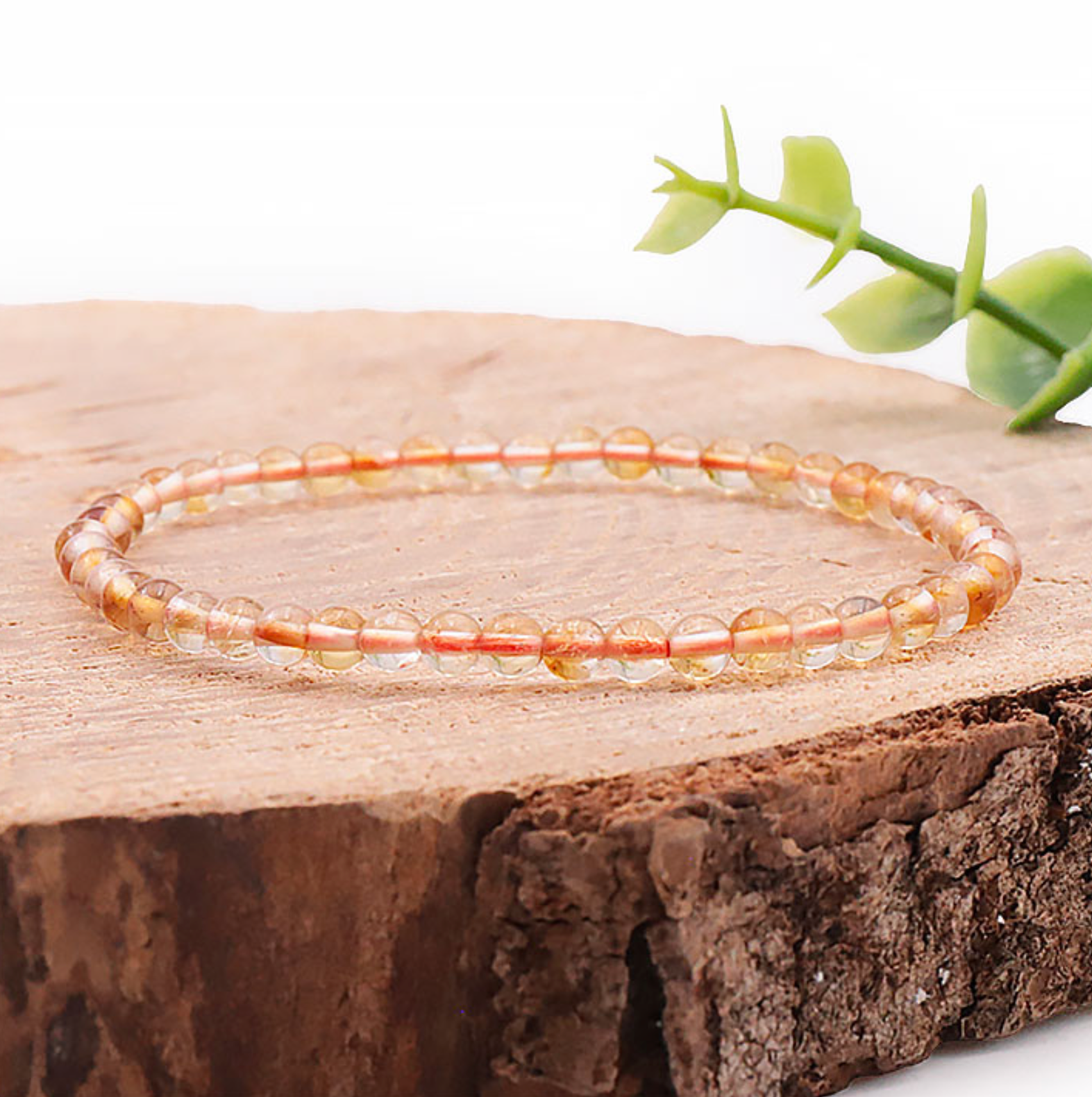 Bracelet boule 04mm Citrine A+