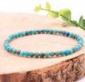 Bracelet boule 04mm Turquoise du Tibet A+