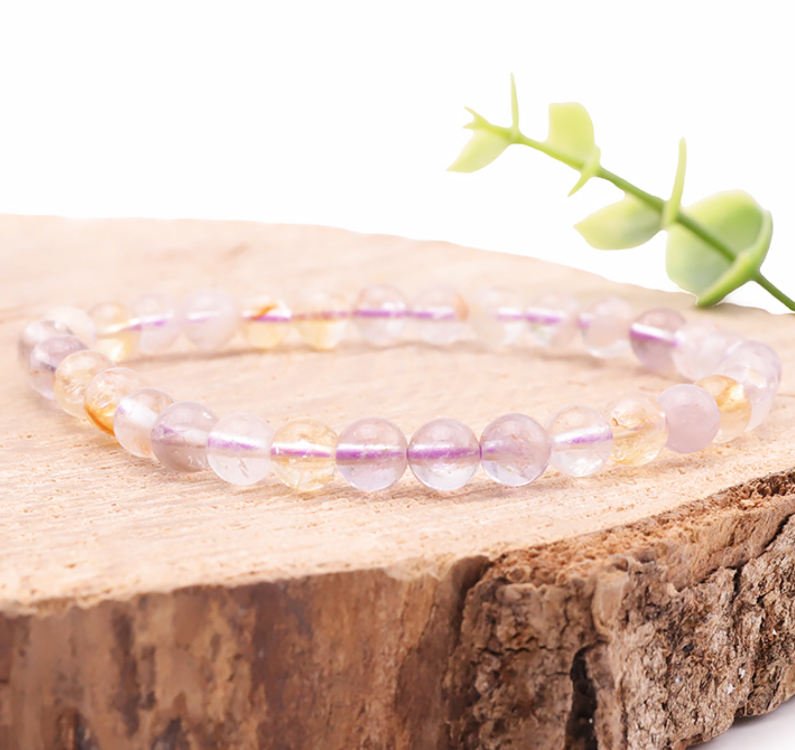 Bracelet boule 06mm Amétrine A