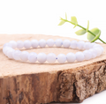 Bracelet boule 06mm Calcédoine bleue Namibie AA