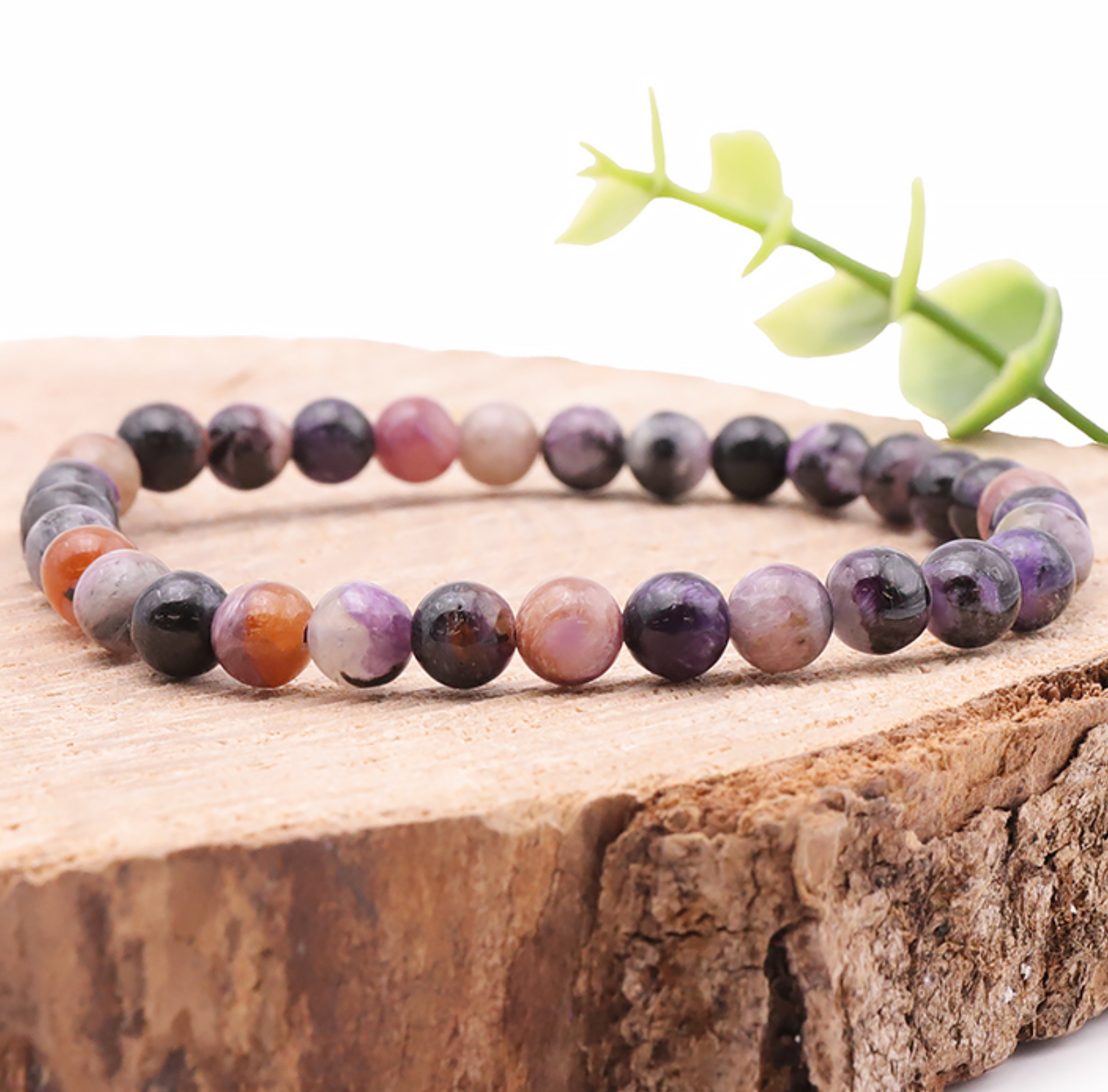 Bracelet boule 06mm Charoïte A