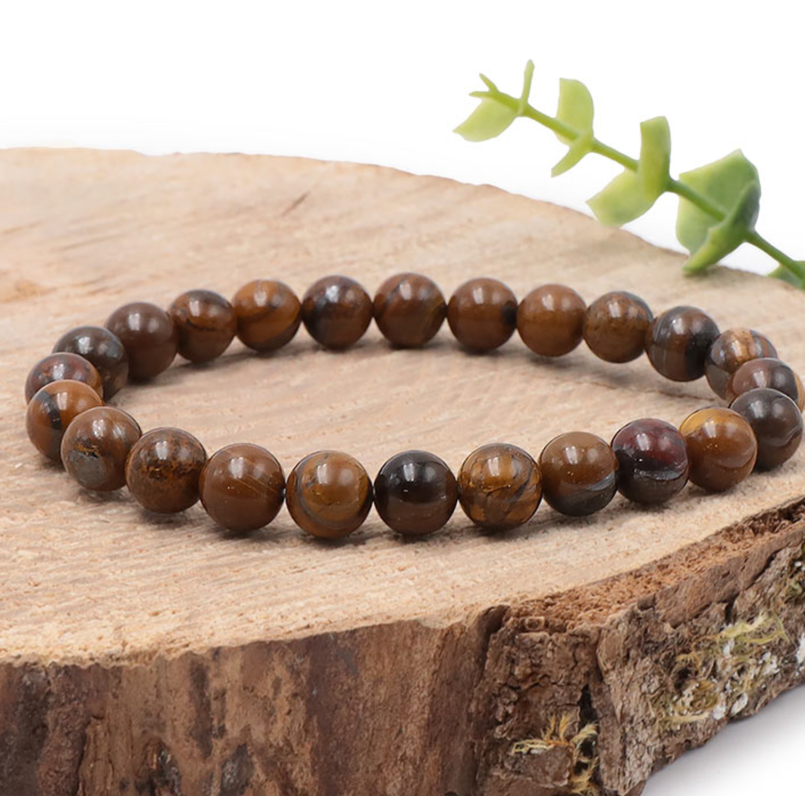 Bracelet boule 08mm oeil de fer AA