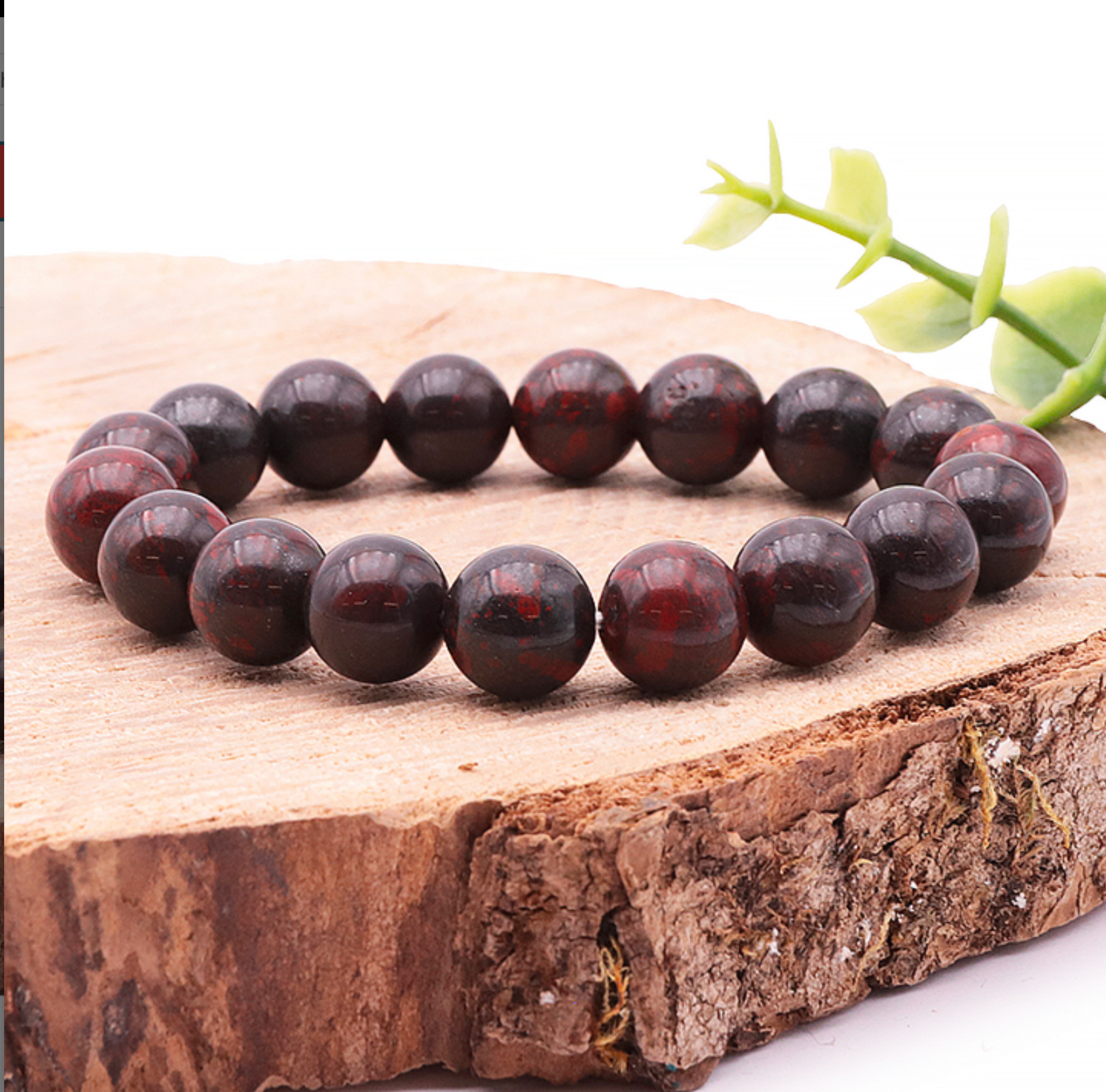 BRACELET BOULE 10MM OEIL DE FER AA Afrique du Sud