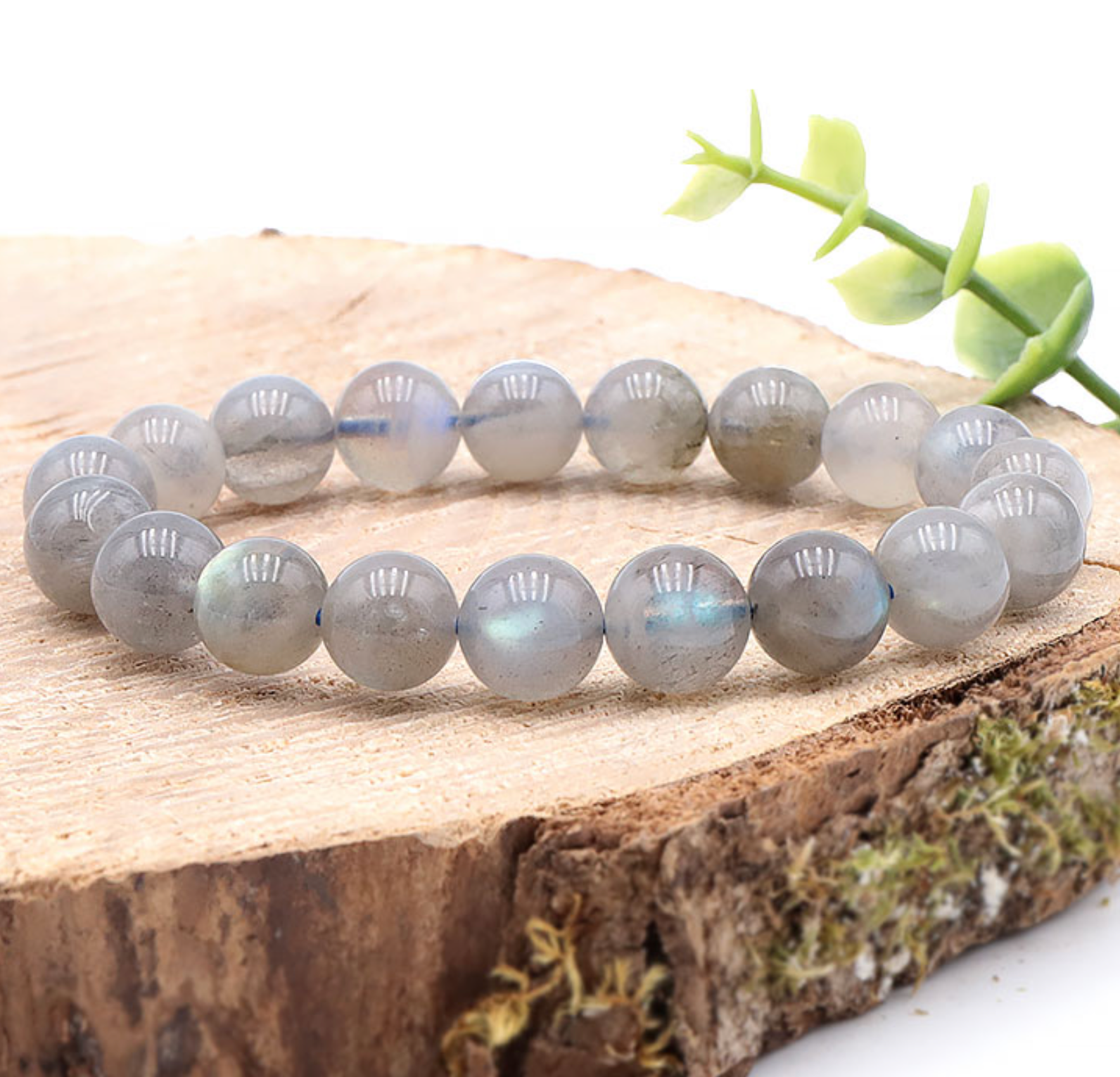 Bracelet boule 10mm Labradorite AA+ (09,5-10,5mm)