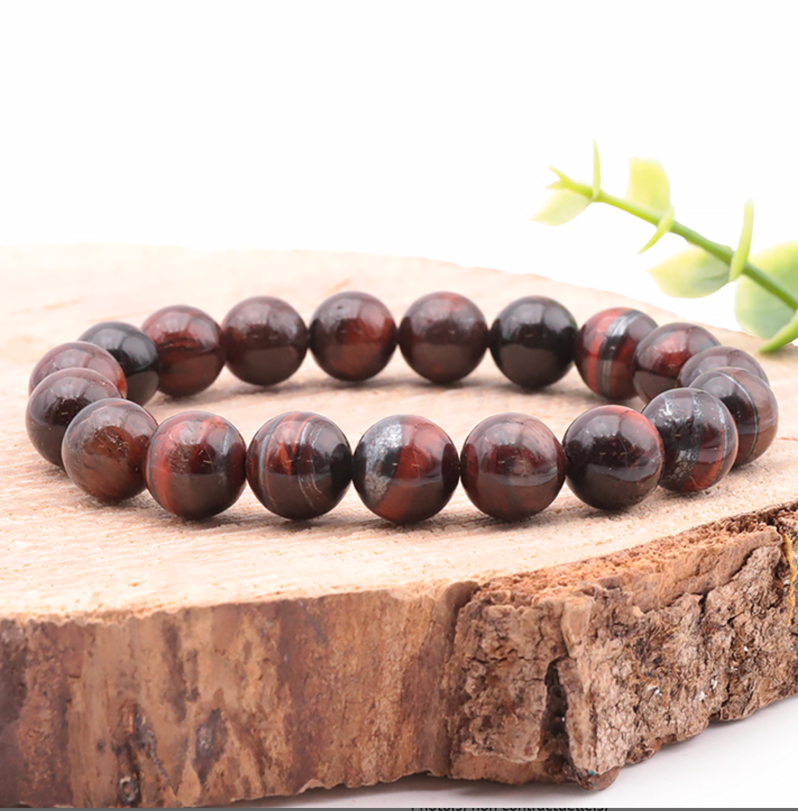 BRACELET BOULE 10MM OEIL DE TAUREAU A