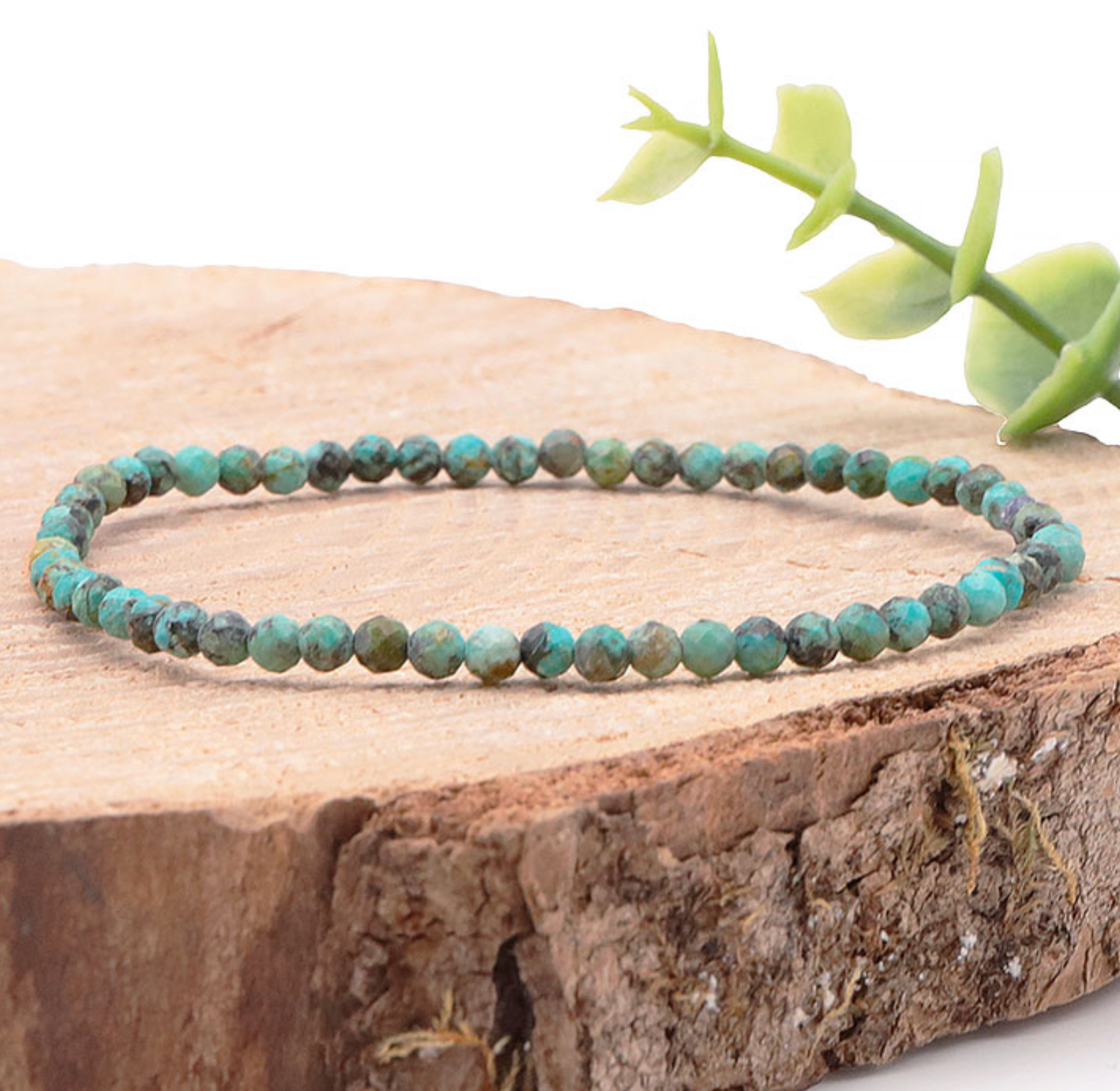 Bracelet facetté 03mm Turquoise d'Afrique A+