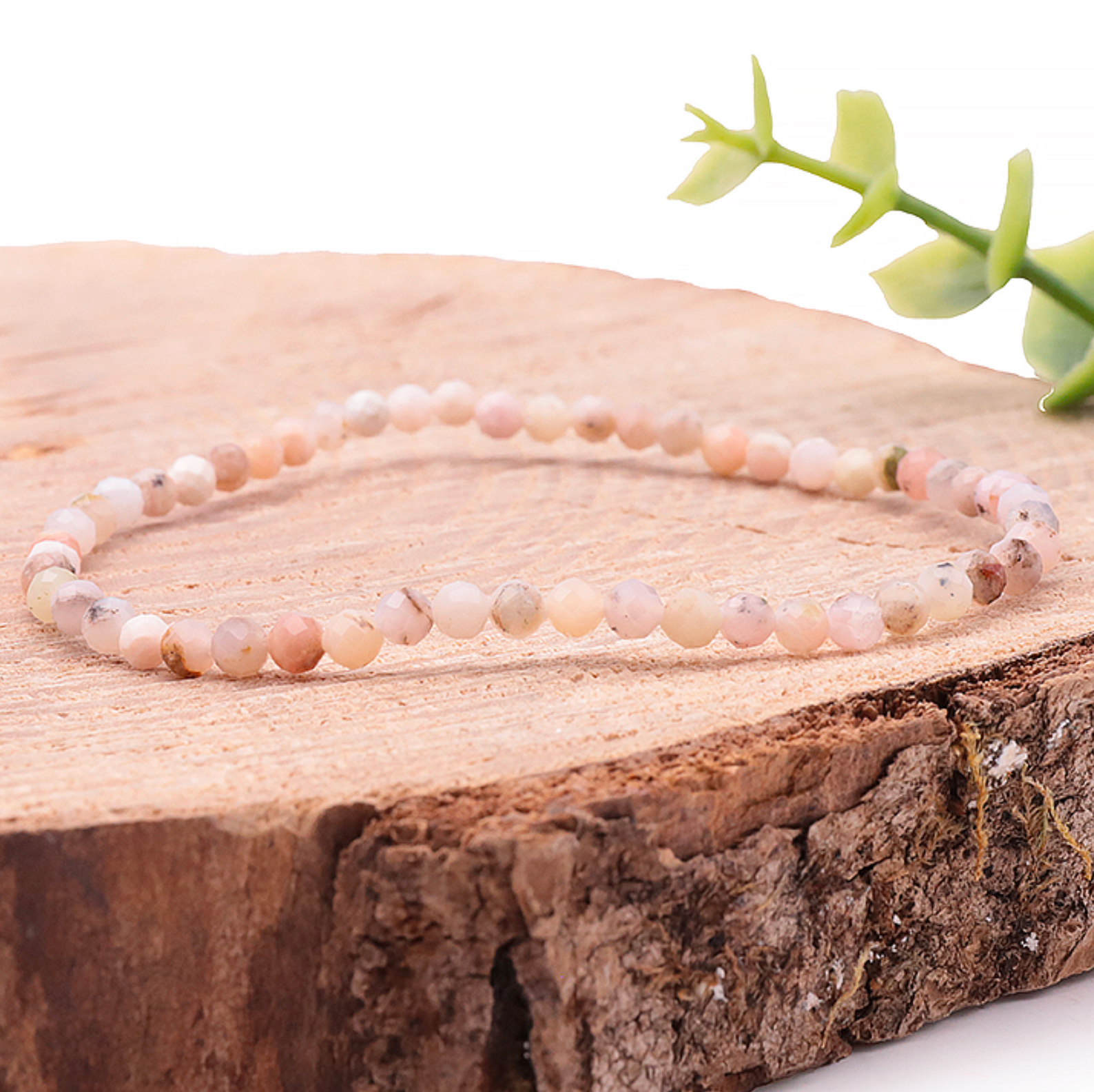 BRACELET FACETTÉ 03MM OPALE ROSE A
