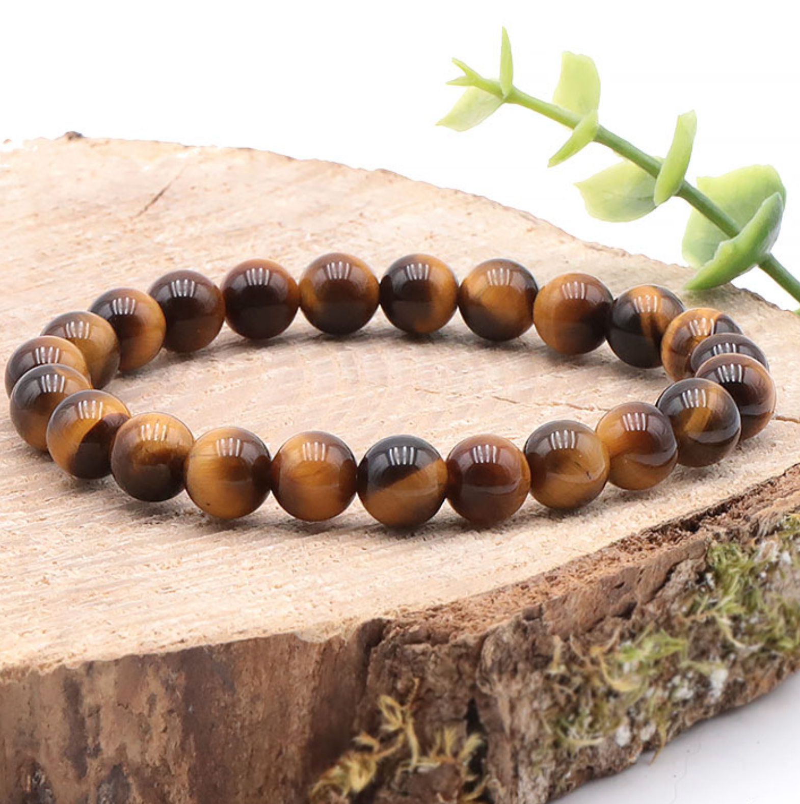 Bracelet boule 08mm Oeil de tigre AA Afrique du Sud