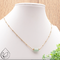 Collier Cléa doré Aventurine verte A