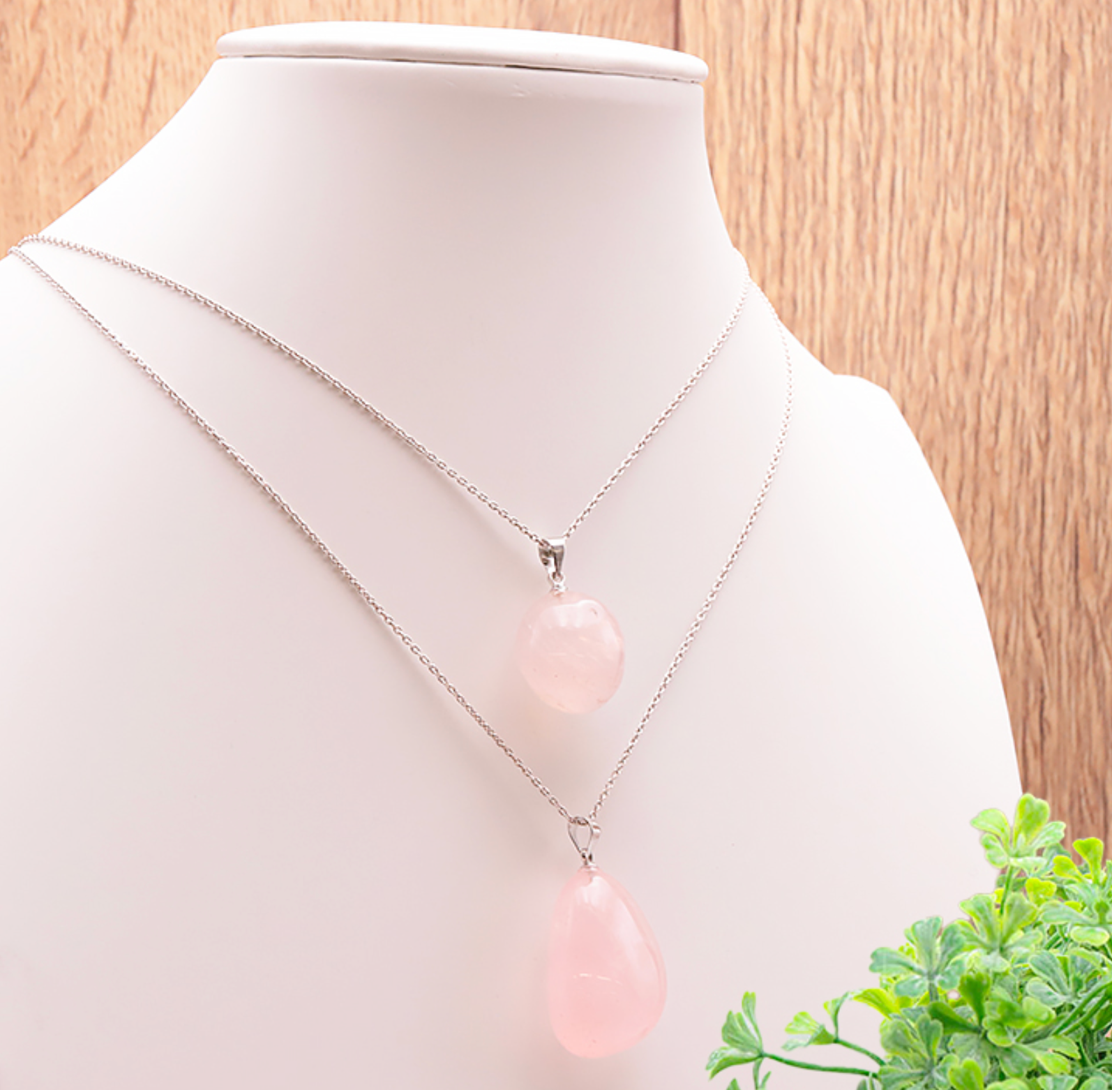Pendentif pierre roulée Quartz rose Brésil AA 15 à 30mm (1 pièce)