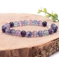 Bracelet boule 08mm fluorine multicolore AA+