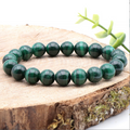 Bracelet boule 10mm malachite foncée AA