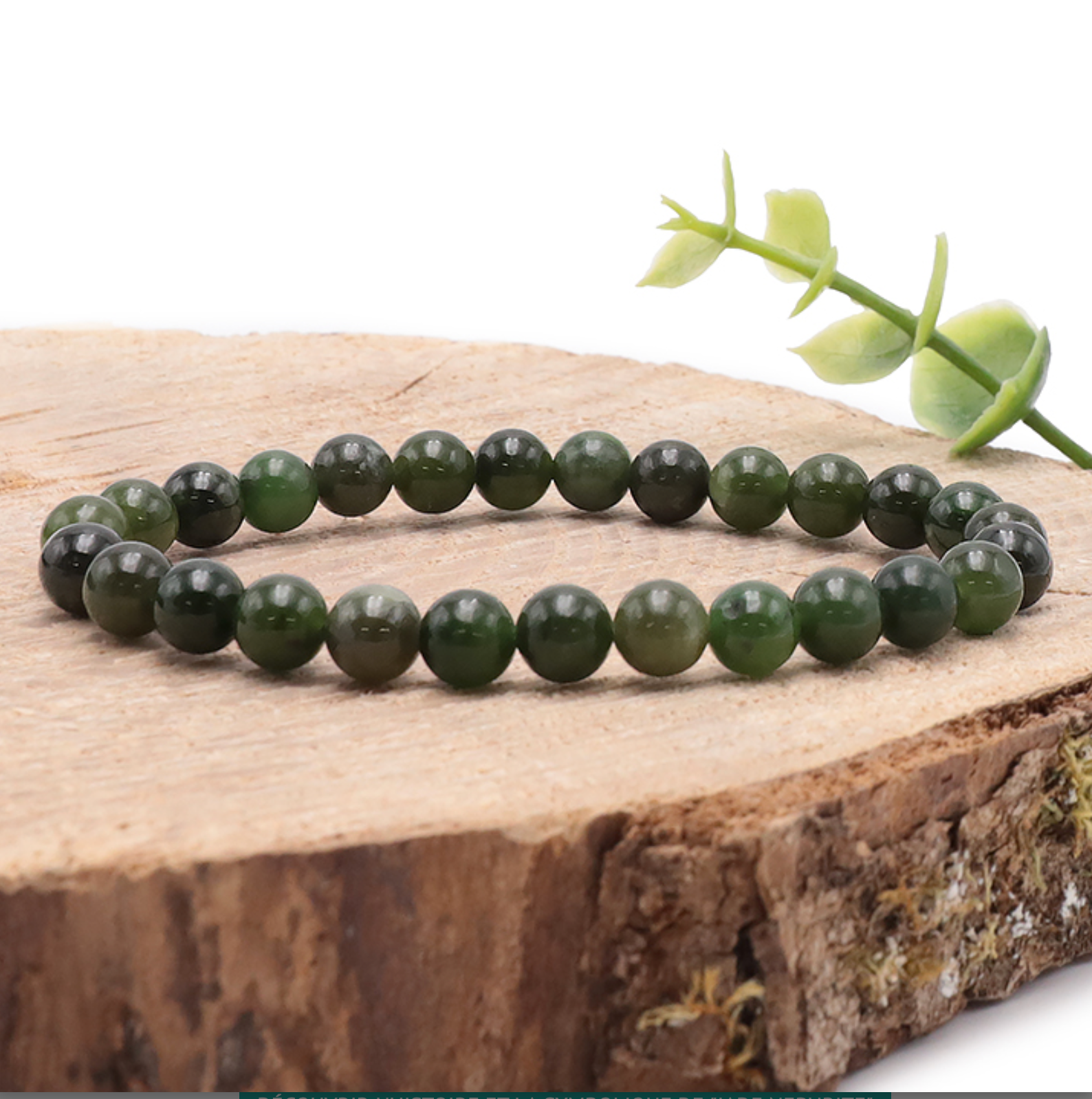 Bracelet boule 06mm Jade néphrite A