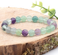 Bracelet boule 08mm Fluorine multicolore A