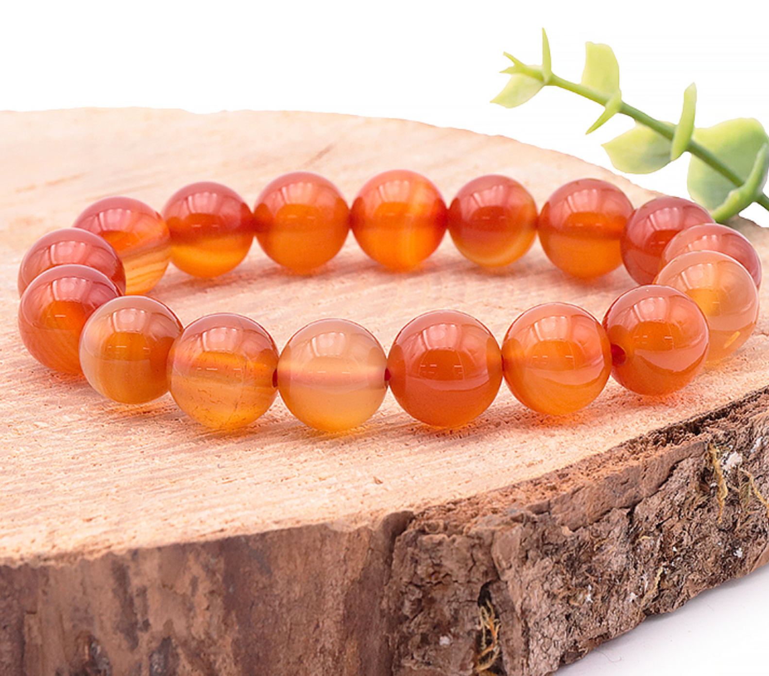 Bracelet boule 12mm Cornaline A