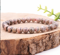 Bracelet boule 08mm Rhodochrosite sur gangue Argentine A (07,5-08,5mm)
