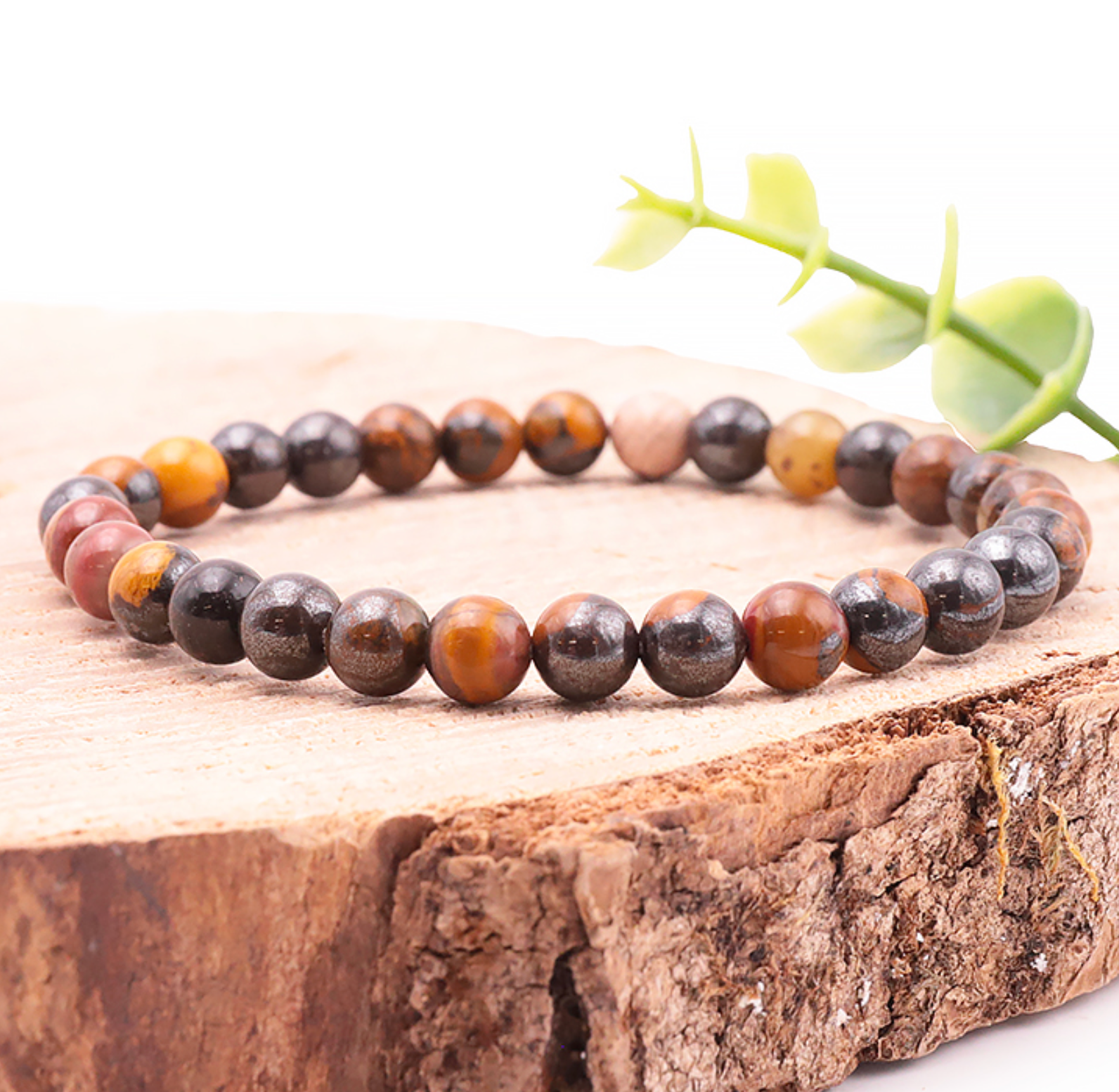 Bracelet boule 06mm Oeil de fer AA