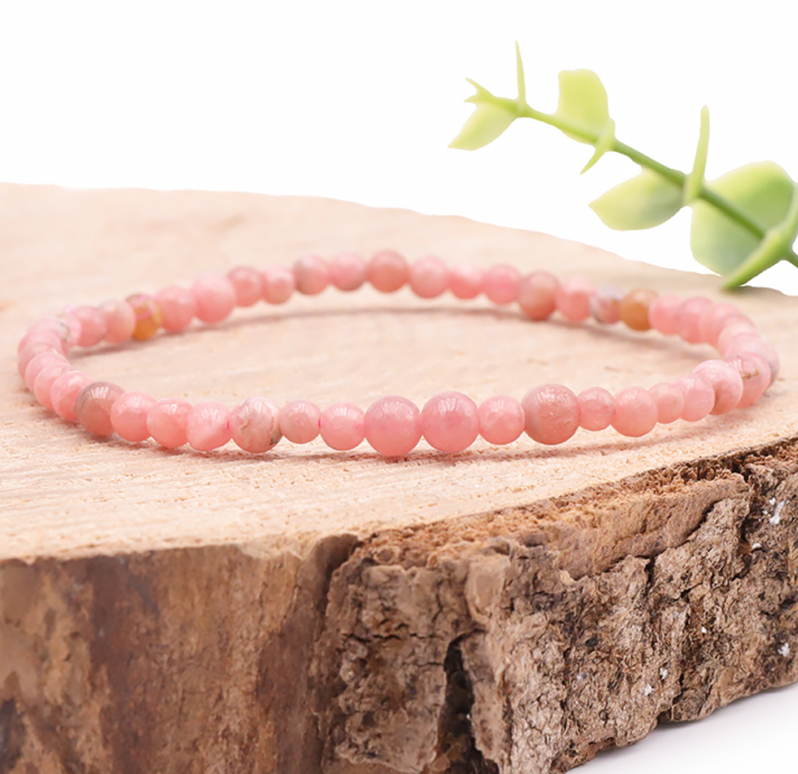 Bracelet boule 04mm Rhodochrosite Argentine AA+ (03,5-04,5mm)