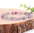 Bracelet boule 06mm Fluorine multicolore AA