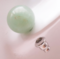 Boucle d'oreille modèle 04 boule 10mm aventurine verte A