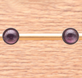 Boucle d'oreille modèle 07 serti 10mm améthyste Brésil A