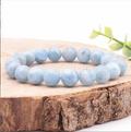 Bracelet boule 10mm aigue marine Namibie AA