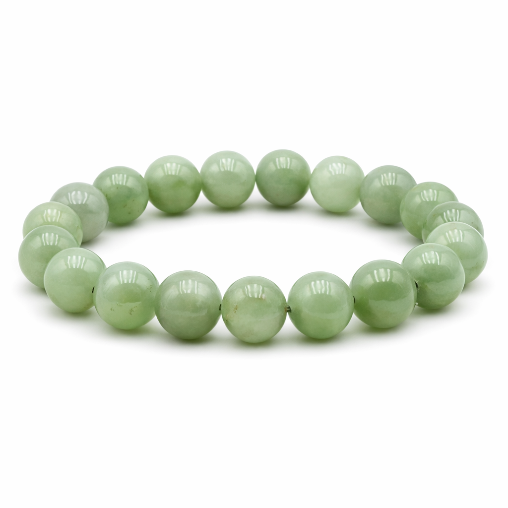 Bracelet boule 10mm Jade nephrite A