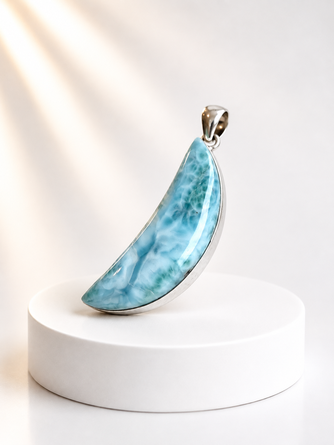 Pendentif dent de requin Larimar Qualité AAA Extra Argent République dominicaine (Copie)