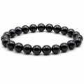 Bracelet boule 08mm Tourmaline noire A (taille 2)