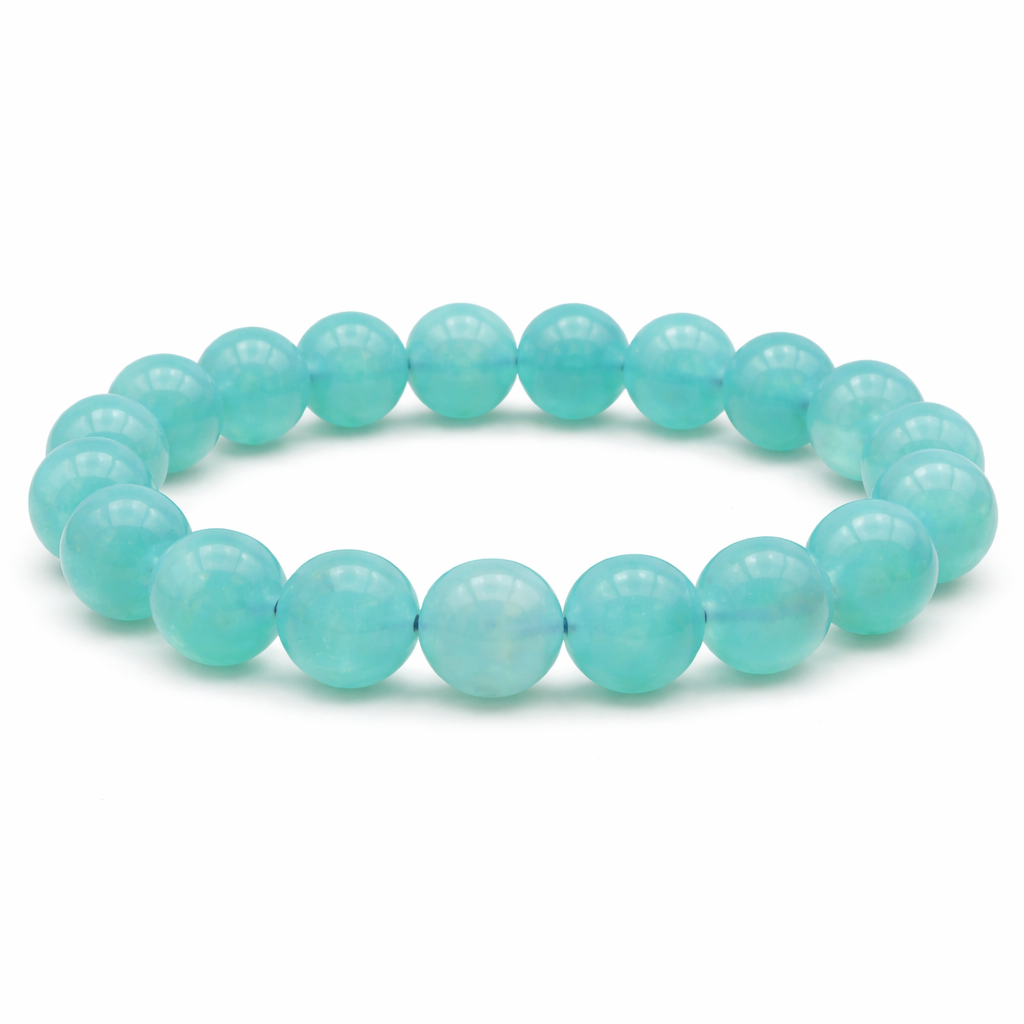 Bracelet boule 10mm Amazonite Etats-Unis AA (10,5-11,5mm)