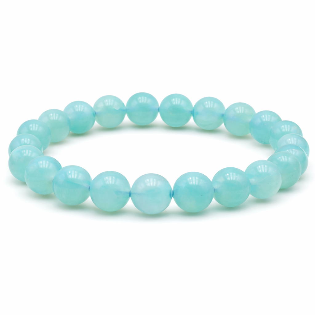 BRACELET BOULE 06MM AMAZONITE ÉTATS-UNIS AA (06,5-07,5MM)