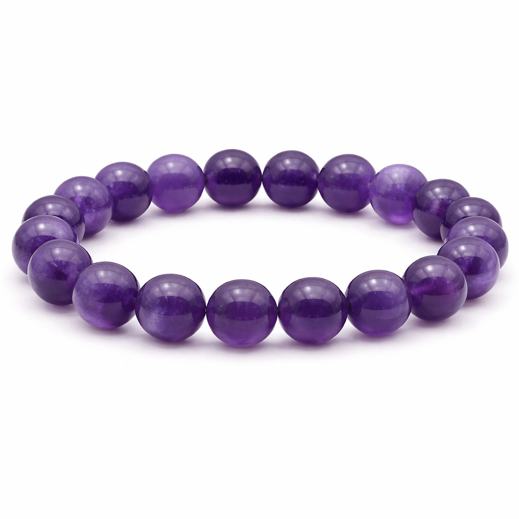 BRACELET BOULE 10MM AMÉTHYSTE BRÉSIL A