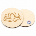 Plaque bois modèle 02 fleur de lotus gravée 100mm (1 pièce)